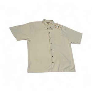 NWT 100% Silk Tommy Bahama Afortunado Camp Cream Casual Button Down Shirt